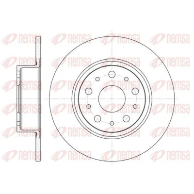 Imagen de REMSA 6457.00 Disco de freno Eje trasero 276, 276 10 5 macizo ALFA ROMEO: 166