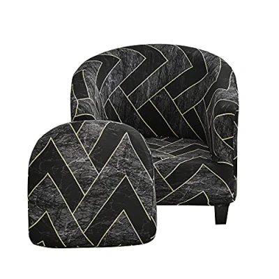 Imagen de CHNSHOME Funda de sillón Chesterfield elástico para sillas Club 2 Piezas Fundas cóctel Asiento Silla Tullsta
