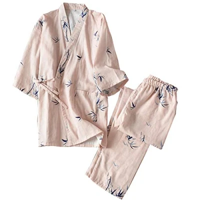 Imagen de Conjunto de pijama kimono japonés para mujer puro algodón C, Color 16 l, L
