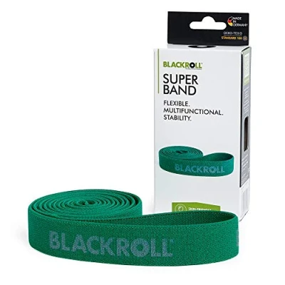 Imagen de BLACKROLL Fitness Entrenamiento para una Musculatura Estable con Resistencia Fuerte, Uni, Super Banda: Verde (Medio), 104 cm