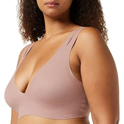 Imagen de sloggi Women&#039;s Zero Feel Flow Bralette Bustier , Cacao, L
