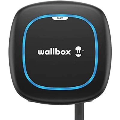 Imagen de Wallbox Pulsar MAX, Cargador para Vehículo Eléctrico (7,4 kW, Type 2, Wi Fi, Bluetooth, OCPP, Interior/Exterior, Cable de Recarga 7 Metros, Facíl Instalar), Negro
