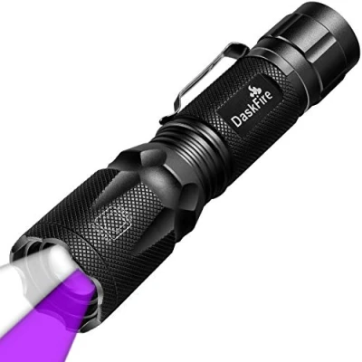 Imagen de Linterna LED tipo 2 en 1 super brillante 900 lumen luz negra UV 395nm. 4 modos Linterna. de inspección impermeable para acampar al aire libre