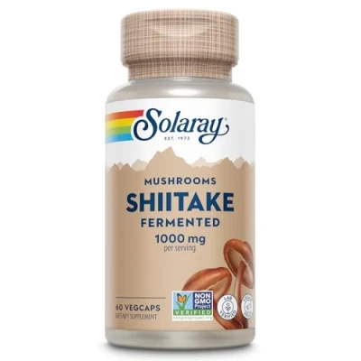 Imagen de Solaray Shitake 500mg Hongos Organically Grown Fermented Mushroom 60 VegCaps