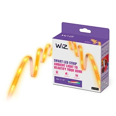 Imagen de Tira LED WiZ, Inteligente, 4m, 16 millones de colores, Wi Fi, Control por voz, Tecnología SpaceSense