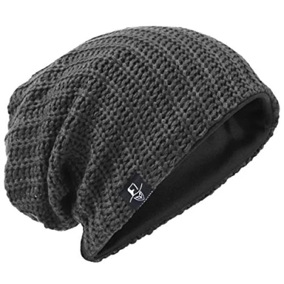 Imagen de Hombre Gorro de Punto Slouch Beanie Knit Invierno Verano Hat (Acanalado Gris)