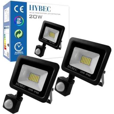 Imagen de CLAR Luz con Sensor De Movimiento, Exterior Focos Led Foco 20W (Pack 2)