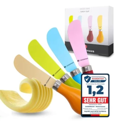 Imagen de Zassenhaus 071559 Set de 4 cuchillos para mantequilla easy cut coloridos (h.nr.)
