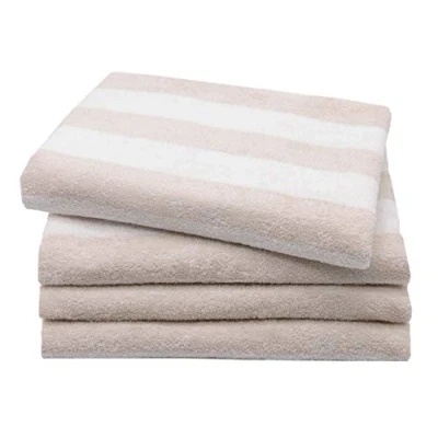Imagen de ZOLLNER Juego de 4 Toallas Lavabo Grandes, 100% algodón, 50x100 cm, Beige