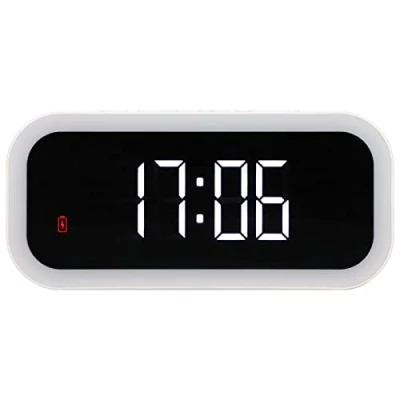 Imagen de Reloj Despertador con Luz Nocturna, Diseño Moderno, 15 W, Carga Inalámbrica, Volumen Ajustable, Reloj, Nocturna para el Hogar, la Oficina y Hotel