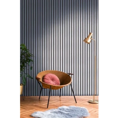 Imagen de A.S. Création Papel pintado tejido no con motivo metálico 0,53 x 10,05 m negro gris azulado wood look wallpaper made in Germany 786273
