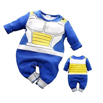 Imagen de IURNXB Mono para bebé recién Nacido de Manga Corta con diseño Dibujos Animados niños y niñas Azul,Naranja,1 24 meses (3 6 meses, Azul)