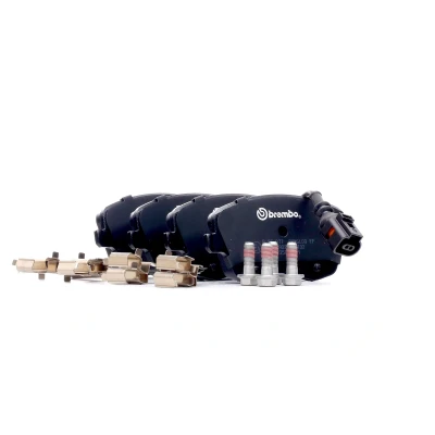 Imagen de BREMBO P 85 077 Juego de pastillas freno con contacto avisador desgaste tornillos pinza accesorios SEAT: Córdoba II Berlina