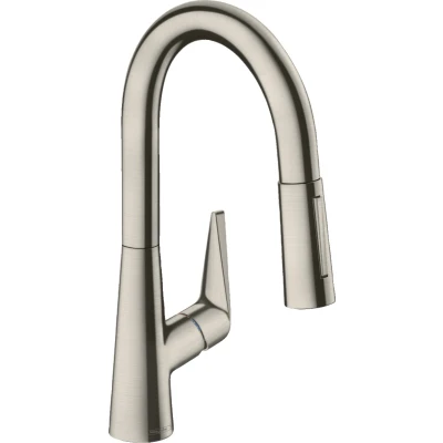 Imagen de hansgrohe Talis M51 Grifo monomando de cocina 160, ducha extraíble 2 tipos chorro, sBox, acabado acero inoxidable, 73850800