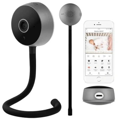 Imagen de lionelo Care Babyline Smart vigilabebés Inteligente, Camara Bebe, para Bebes, cámara, camaras vigila aplicación móvil, detección de Movimiento y Sonido, Visibilidad en la Oscuridad