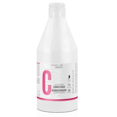 Imagen de SALERM Acondicionador Pelo Teñido Color Longer Hair Lab 600 ml con Provitamina B5 y Vitaminas A E Sella Mantiene el Filtro Solar UV Sin Sulfatos ni Parabenos