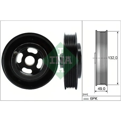Imagen de INA 544 0126 10 Polea de Cigüeñal 131,50 FORD: MONDEO 4 Stufenheck, 4, FOCUS 3