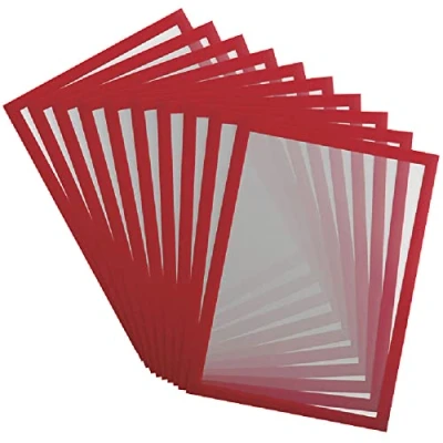 Imagen de Djois made by Tarifold 195233 Magneto PRO 10 Marco Informativo Magnético A4 para Documentos, Avisos, Cartel, Intercambio e Inserción Rápida Dorso imantado superficies metálicas, Rojo, u.