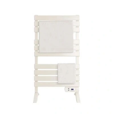 Imagen de CREATE / Warm Towel 500W Toallero eléctrico Blanco Roto con Patas 103x5x55 cm/para Suelo o Pared, Temporizador, Pantalla LCD, bajo Consumo, termostato