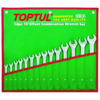 Imagen de Inserto para carro de herramientas TOPTUL 14Stk 8 24mm 15 Grad abgewinkelt