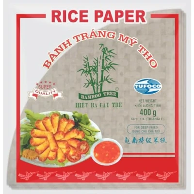 Imagen de BAMBOO TREE Papel de Arroz Triángulo (Frito), (1 X 400 GR)