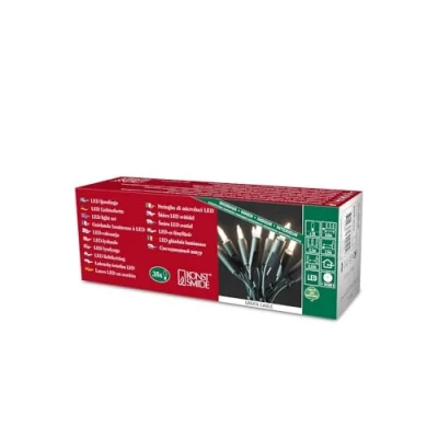 Imagen de Konstsmide LED Minilichterkette, Warm weiße Dioden, 230V, Innen, grünes Kabel Figura de Cristal, Verde, 35 LEDs, 6