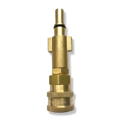 Imagen de Conector de acoplamiento rápido M&amp;M Smartek, adaptador bayoneta 1/4 pulgada para lanza espuma, limpiador coches con boquilla espuma alta presión (M22 Rosca exterior #12)