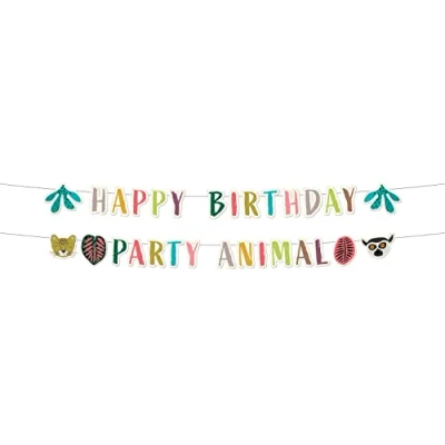 Imagen de Folat 68287 Guirnaldas de letras Zoo Party 2 piezas, multicolor