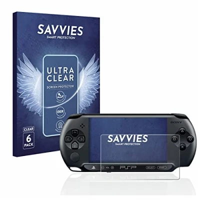 Imagen de savvies Protector Pantalla para Sony PSP 1004 (6 Unidades) Película Ultra Transparente