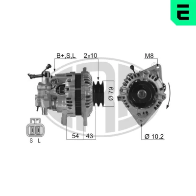 Imagen de ERA 210274A Alternador 14V 65A MITSUBISHI: PAJERO 2, L200 III Pick up, 2 Canvas Top
