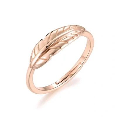 Imagen de Philip Jones Anillo de Pluma Ajustable Chapado en Oro Rosa