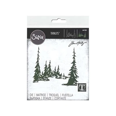 Imagen de Sizzix Troquel Thinlits Tall Pines de Tim Holtz, 665583, Acero al Carbono, Mutlicolor, One Size