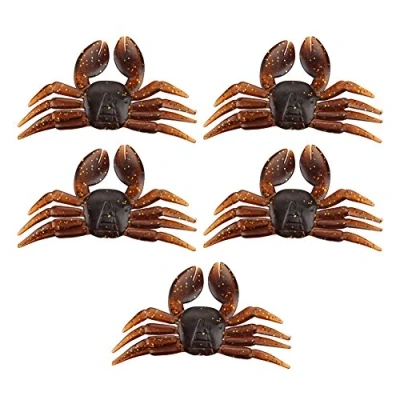 Imagen de 5 Unids/Lote PVC Cebo de Pesca Suave, Realista Tackle Pescado Gusano Señuelos Cangrejo Artificial Accesorios
