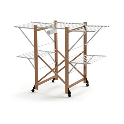 Imagen de Arredamenti Italia Tendedero ALIANTE, Madera Plegable Extensible 24 m para Tender Color: de Cerezo Ar It il Cuore del Legno