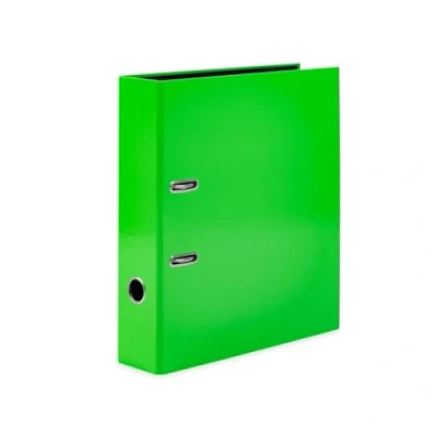 Imagen de HERMA 20066 Archivadores A4 verde neón, 5 unidades, 7 cm de ancho, diseño archivador cartón con impresión interior para escuela y oficina, resistente carpeta anillas niños niñas