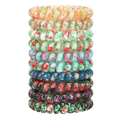 Imagen de JessLab Espiral Pelo Lazos, 10pzas Surtido Sin Rastro Lindo Plástico Cola de Caballo Plástico, No Daño Cabello Accesorio para Mujeres y Niñas, Mezcla Color 5