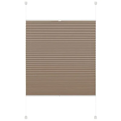 Imagen de Gardinia, Deco Company Estor Plisado Opaco, con Pinzas, Todas Las Piezas de Montaje Incluidas, Easyfix Dos rieles Control, Color Topo, 90 x 220 cm (Ancho Alto)