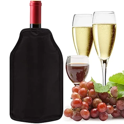 Imagen de Manga enfriadora de vino, gel larga duración, enfriador para enfriar botellas vino Prosecco, champán, cerveza cenas, fiestas, barbacoa, picnic
