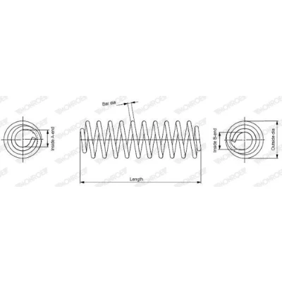 Imagen de MONROE SP4046 Muelle de suspensión ALFA ROMEO: Giulietta Hatchback
