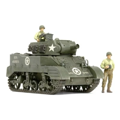 Imagen de Tamiya 300035312 WWI US M8 Howitzer Motor Carriage Tanque de la 2 Guerra Mundial en miinatura con 3 Figuras (Escala 1:35)