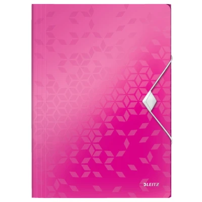 Imagen de Leitz 155543 Carpeta esquinera Wow A4 PP rosa metalizada