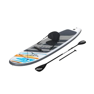 Imagen de BESTWAY 8321638 Hydro Force 10&#039; x 33&quot; 4.75&quot;/3.05m 84cm 12cm White Cap Convertible Set Tablas hinchables para Remo de Soporte, Unisex niños, Multicolor