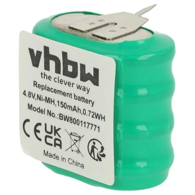 Imagen de vhbw NiMH Batería de botón Repuesto Tipo 4/V150H 3 Pines 150 mAh 4,8 V Compatible para lámparas solares, etc.