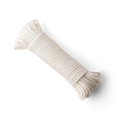 Imagen de SNURO Cuerda de nailon (6 mm, 20 m, color blanco) paracord con material fuerte resistente al desgarro y ligera