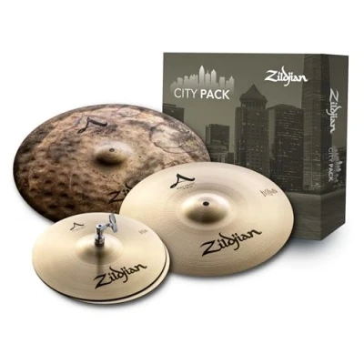 Imagen de Zildjian ACITYP248 A Series City Cymbal Box Set 12&quot; New Beat Hi Hats, 14&quot; Crash, 18&quot; Uptown Ride, Paquete de la ciudad