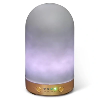 Imagen de Earnest Living Difusor de Aceite Esencial Vidrio Decoración Cemento Temporizadores Acabado Luces nocturnas Función Apagado automático para el hogar la Oficina Aromaterapia