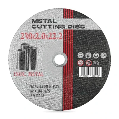 Imagen de Disco de Corte Metal 230 mm x 22,2 2,0 Acero Metálico INOX Hierro Chapa Discos Amoladora Angular Herramientas Eléctricas