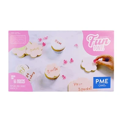 Imagen de PME Fun Fonts Cupcake and Cookie Stamping Set for Cake Design, 66 Pieces, Collection 3