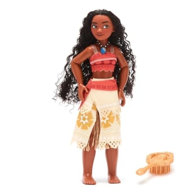 Imagen de Disney Store Official, Vaiana, muñeca clásica, 26 cm/10 &#039;&#039;, Juguete de Princesa Totalmente posable con Atuendo emblemático, Incluye Cepillo, para Mayores 3 años
