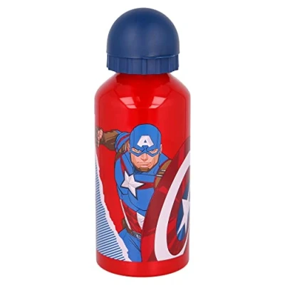Imagen de botella de aluminio para niños cantimplora infantil agua reutilizable 400 ml Los Vengadores Marvel